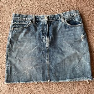 J. Crew cutoff denim skirt